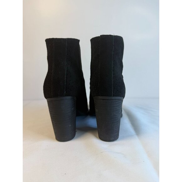 Steve Madden Shepp Women’s Size 6 Black Suede Block Heel Comfort Ankle Booties - Picture 8 of 12